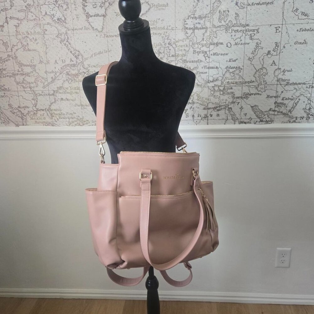 While Elm Gemini Convertible Backpack in Dusty Rose